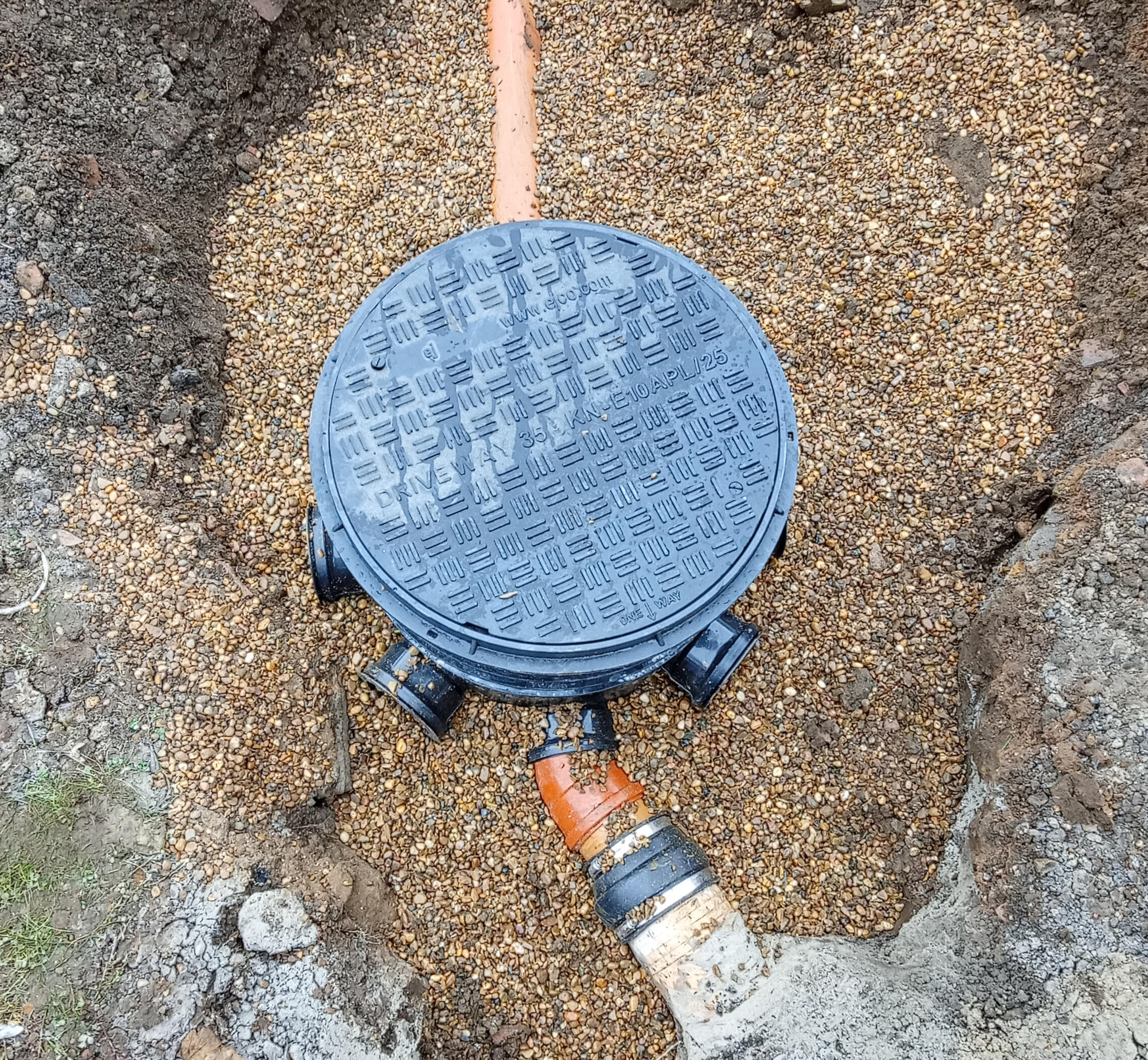 Extension groundworks drainage and inspection chamber installation to DPC level in Doncaster